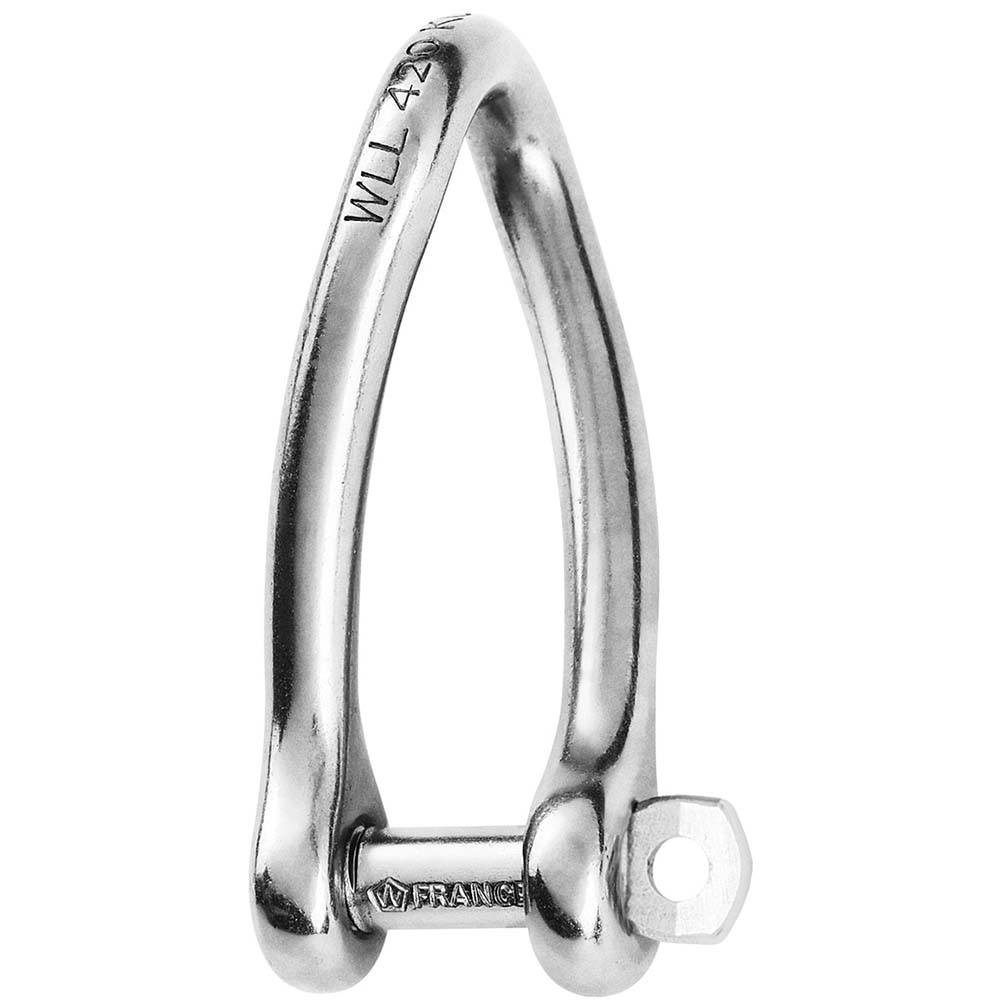 Wichard Marine Captive Pin Twisted Shackle, 5mm (3/16") 316L Stainless Steel