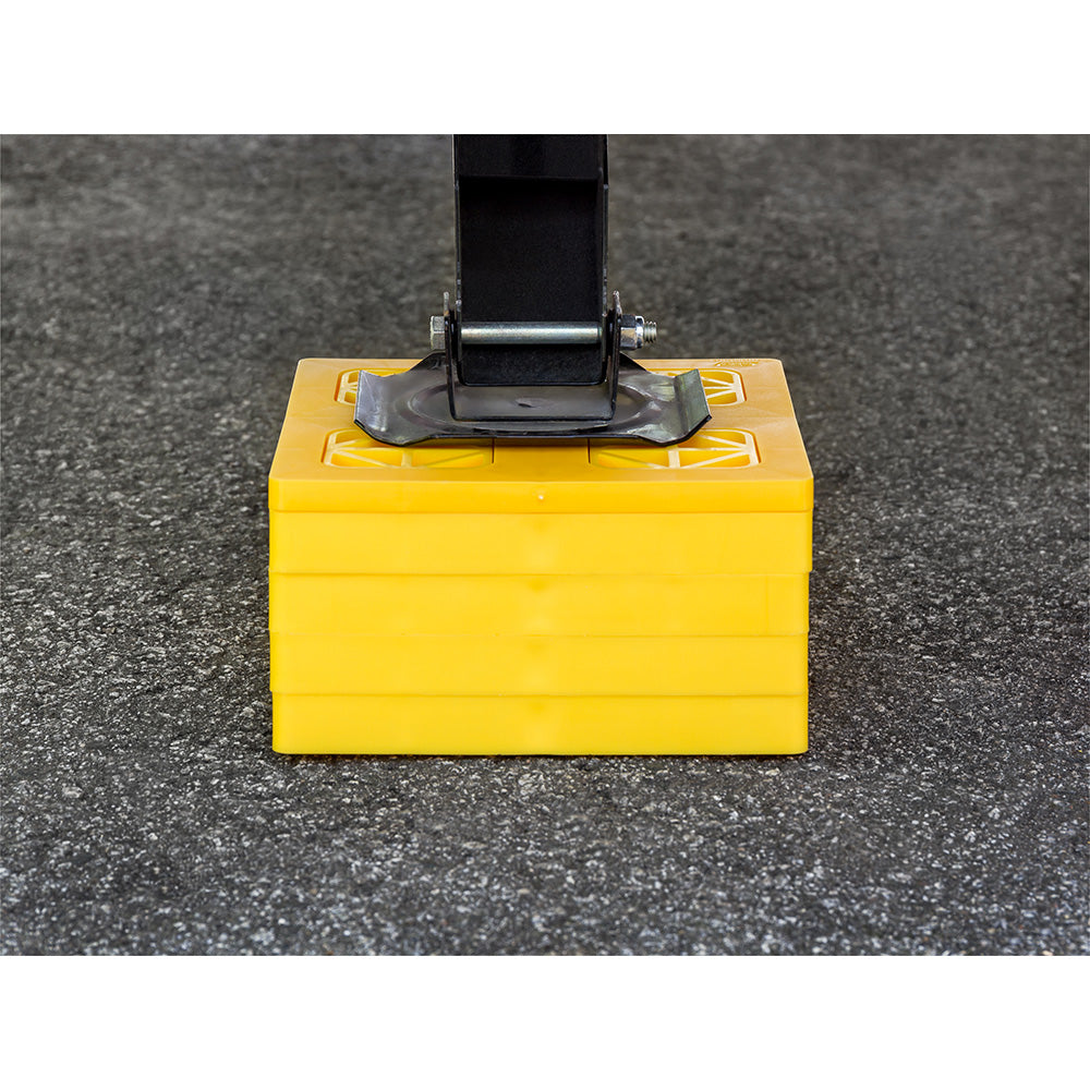 Camco FasTen RV Leveling Blocks, 2x2 Yellow 10-Pack with T-Handle – USA Made