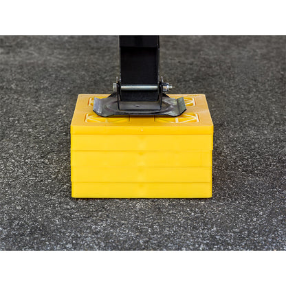 Camco FasTen RV Leveling Blocks, 2x2 Yellow 10-Pack with T-Handle – USA Made
