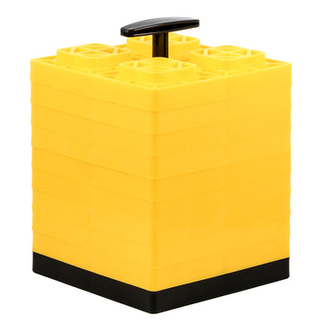 Camco FasTen RV Leveling Blocks, 2x2 Yellow 10-Pack with T-Handle – USA Made