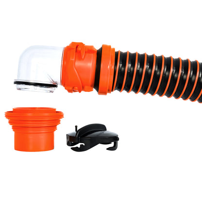 Camco RhinoEXTREME 20' RV Sewer Hose Kit with 4-in-1 Swivel Elbow, Made in USA