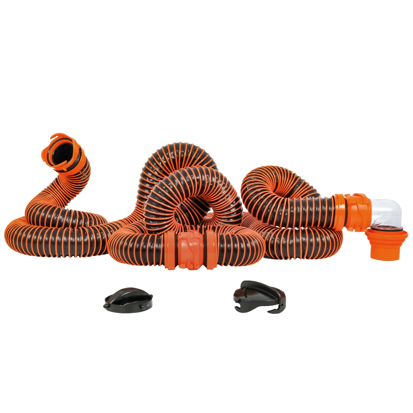 Camco RhinoEXTREME 20' RV Sewer Hose Kit with 4-in-1 Swivel Elbow, Made in USA