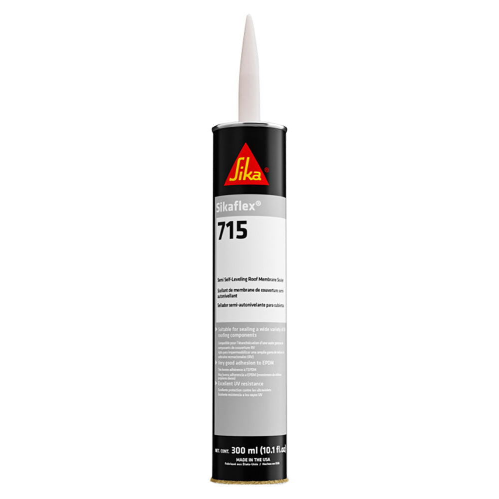 Sika Sikaflex®-715 Semi Self-Leveling RV Roof Sealant, White, 300ml