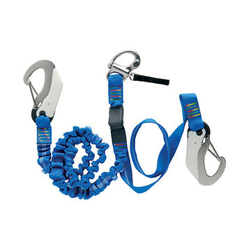 Wichard Double Releasable Elastic Safety Tether, 1-2m Elastic, 1m Fixed