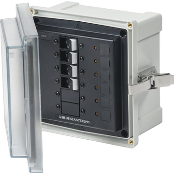 Blue Sea Systems 3134 SMS Panel Enclosure for DC Circuit Breakers, 4-Branch