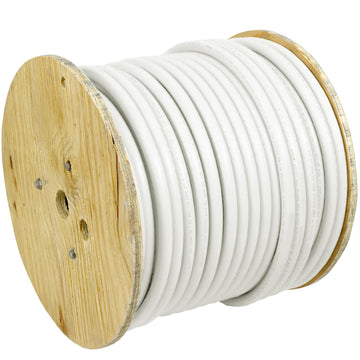 Pacer 6 AWG Marine Battery Cable, White, 250 ft – UL Listed & USA Made
