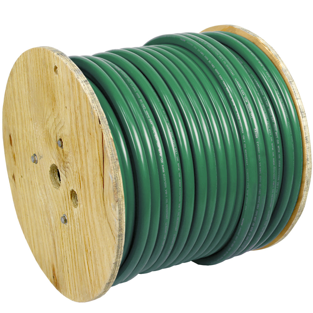 Pacer Green 4 AWG Marine Battery Cable, 250 ft. – UL Approved, Made in USA