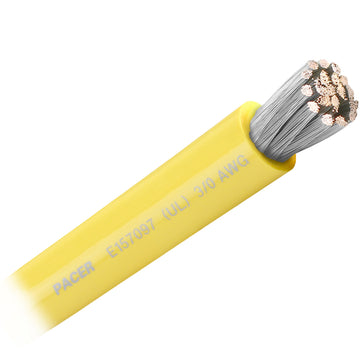 Pacer Yellow 3/0 AWG Marine Battery Cable, UL Listed - Sold by the Foot
