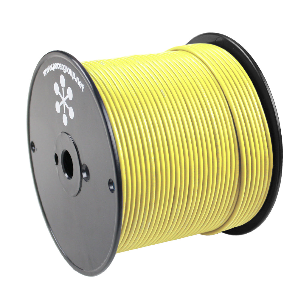 Pacer Yellow Primary Wire, 18 AWG, 500 ft – UL, ABYC, NMMA Compliant