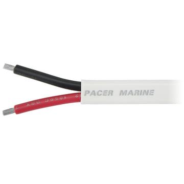 Pacer 14/2 AWG Duplex Flat Cable, Red/Black, 500 ft – Made in USA