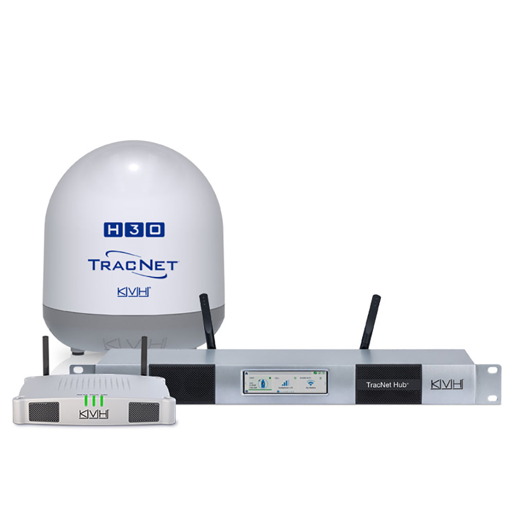 KVH TracNet H30 Ku-Band Hybrid Network Antenna with TracNet Hub