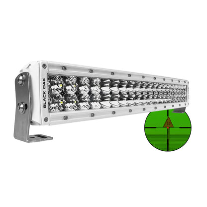 Black Oak LED Pro Series Double Row Combo Infrared Light Bar, 20" 850nm - White