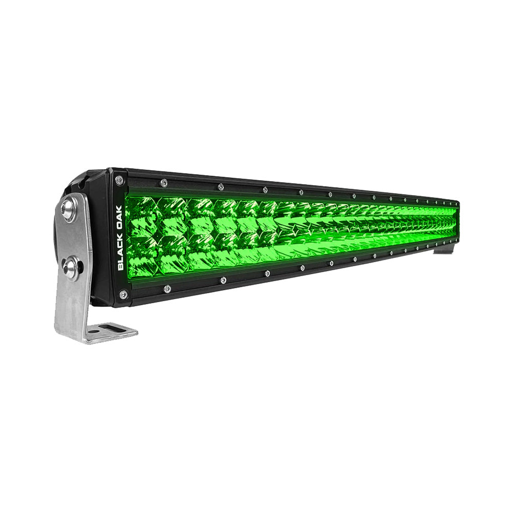 Black Oak LED Pro Series 3.0 30" Curved Double Row Green LED Hunting Light Bar