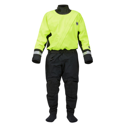 Mustang Survival MSD576 Water Rescue Dry Suit - Fluorescent Yellow Green, Large