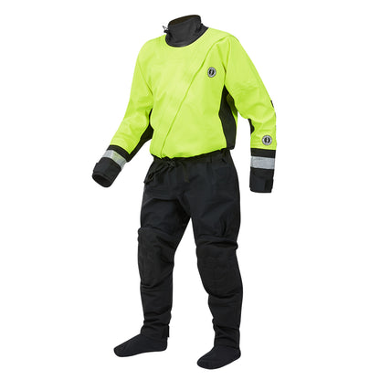 Mustang Survival MSD57602 Water Rescue Dry Suit - Fluorescent Yellow Green-Black