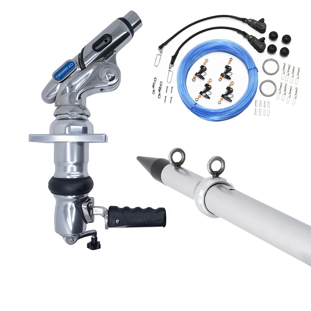 Tigress XD Crank Top Mount Outrigger System, 18' Silver