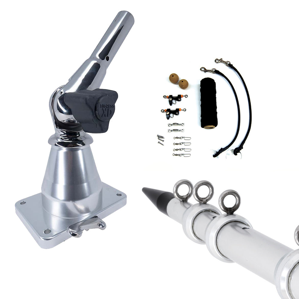 Tigress XD Bay Series 15' Aluminum Outriggers & Deluxe Rigging Kit