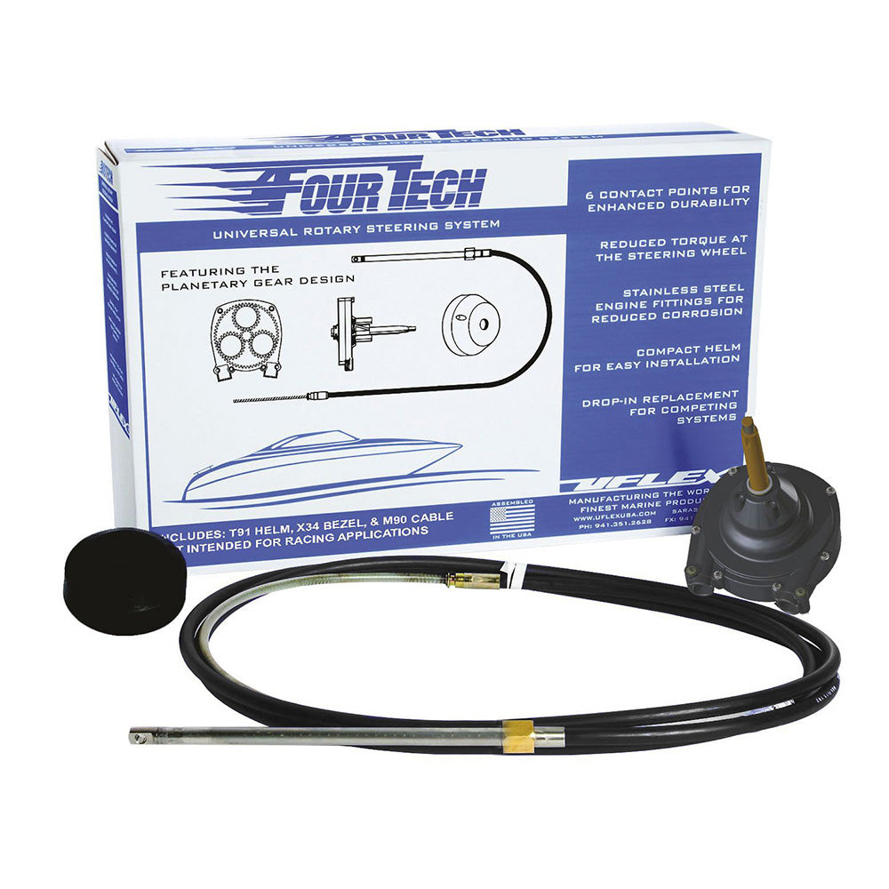 Uflex USA Fourtech Rotary Steering System, 11' Cable, Planetary Gear Helm