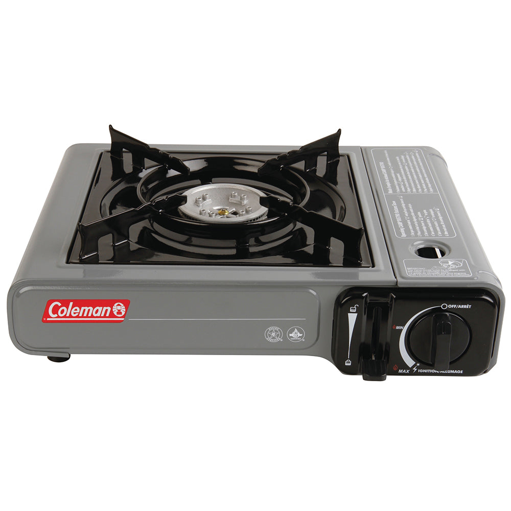 Coleman 1-Burner Tabletop Butane Camping Stove, Grey