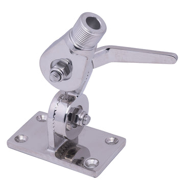 Whitecap Heavy-Duty Ratchet Antenna Mount, 316 Stainless Steel