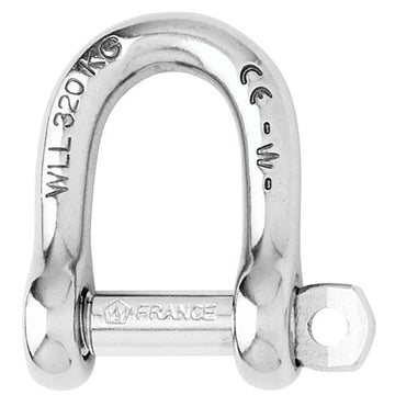 Wichard Marine D Shackle, 12mm, 316L Stainless Steel