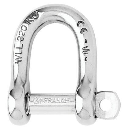Wichard Marine D Shackle, 12mm, 316L Stainless Steel