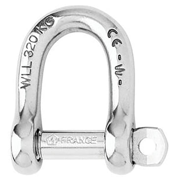 Wichard Not Self-Locking D Shackle, 14mm (9/16") – 316L Stainless Steel