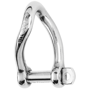 Wichard Marine Self-Locking Twisted Shackle, 10mm, 316L Stainless Steel