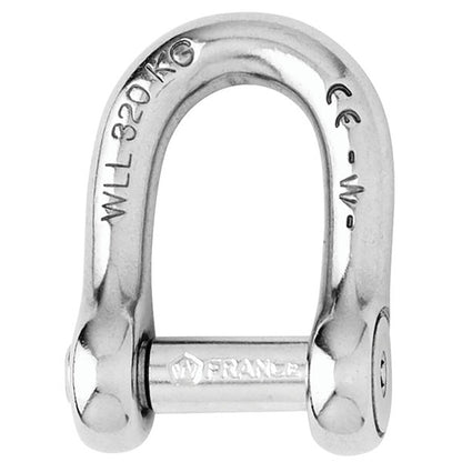 Wichard Self-Locking Allen Head Pin D Shackle, 8mm 316L Stainless Steel