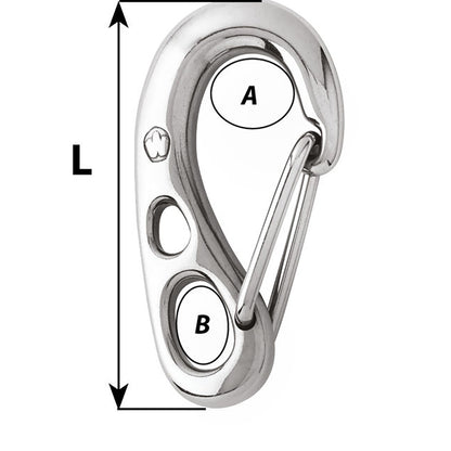 Wichard HR Safety Snap Hook, 100mm, 3700 lb, 17-4 PH Stainless Steel