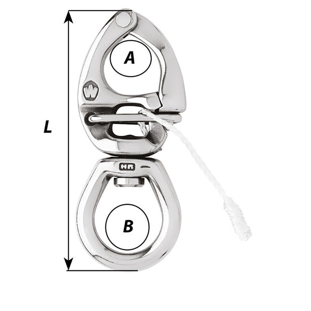 Wichard HR Quick Release Snap Shackle, Large Bail, 110mm – Made in France