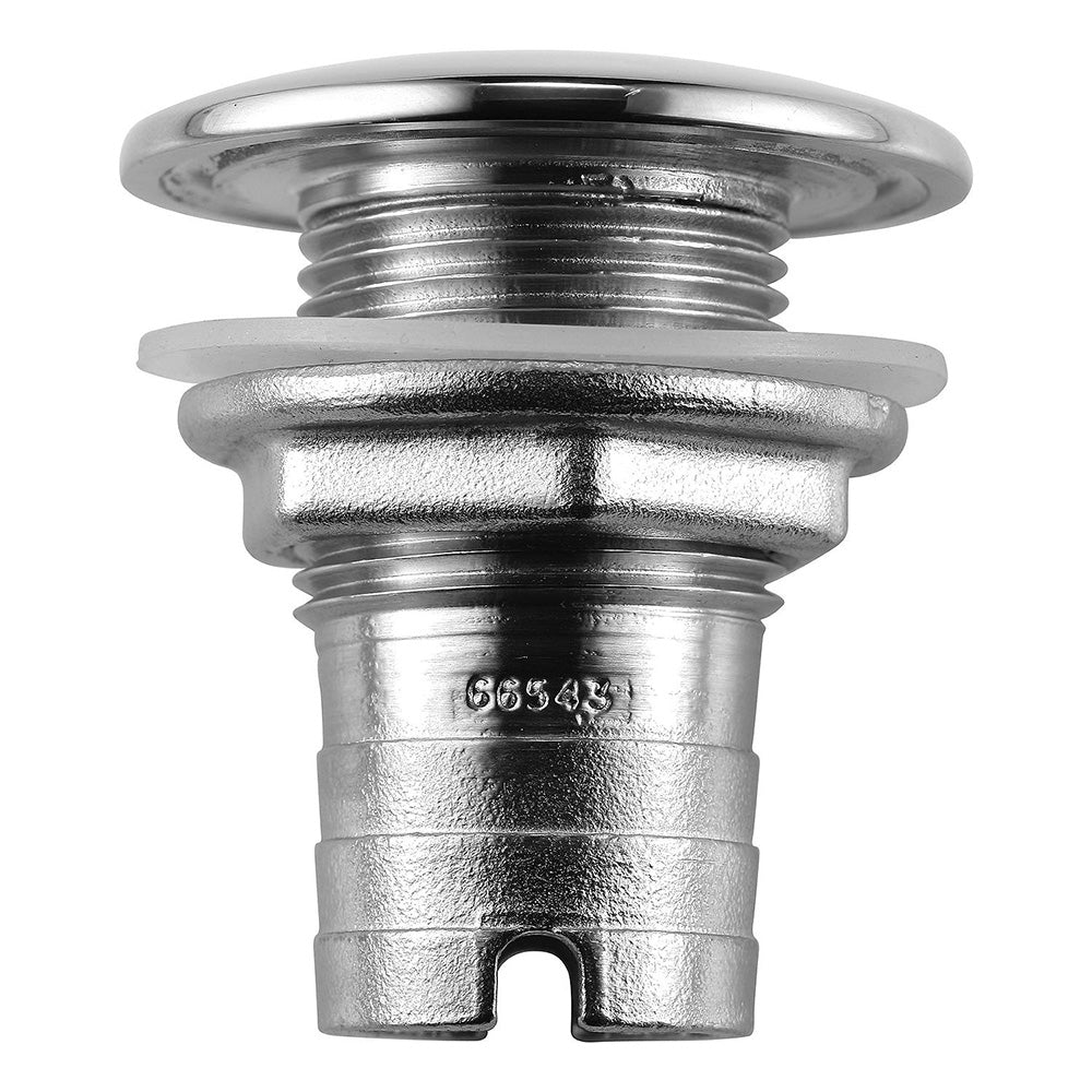 Attwood Marine Stainless Steel Thru-Hull, Short Straight Barbed 1-1/8" ID