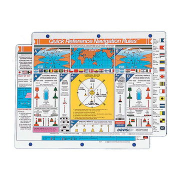 Davis Instruments International Navigation Rules Quick Reference Card, 8.5x11"