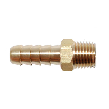 Attwood Marine Universal Brass Fuel Hose Fitting, 1/4" NPT x 5/16" Barb