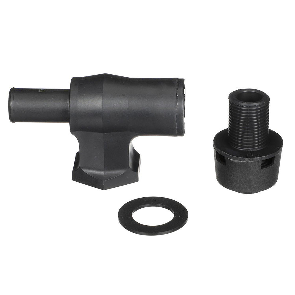 Attwood 90° P-Trap Fuel Tank Vent - Black, 3/4" Hole, Meets ABYC Standards