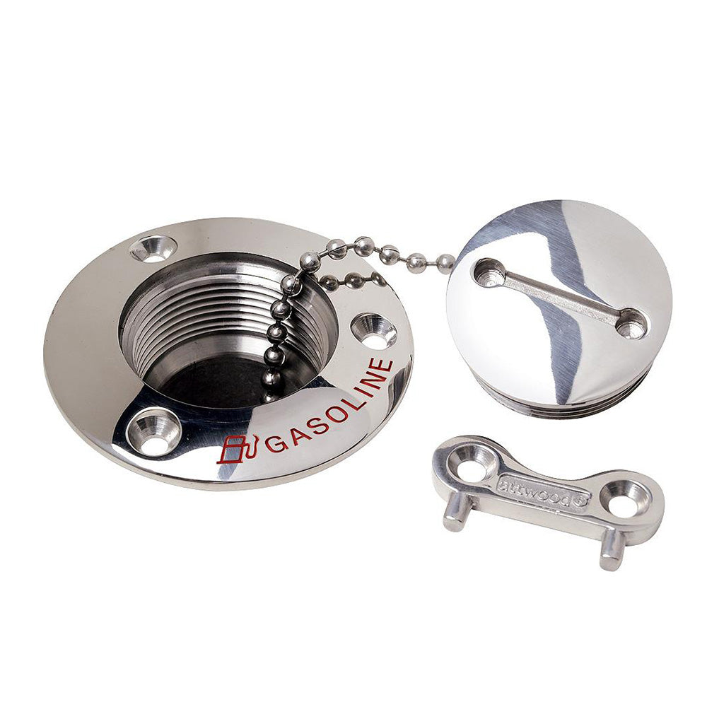 Attwood Marine Gasoline Deck Fill, 1-1/2" Stainless Steel