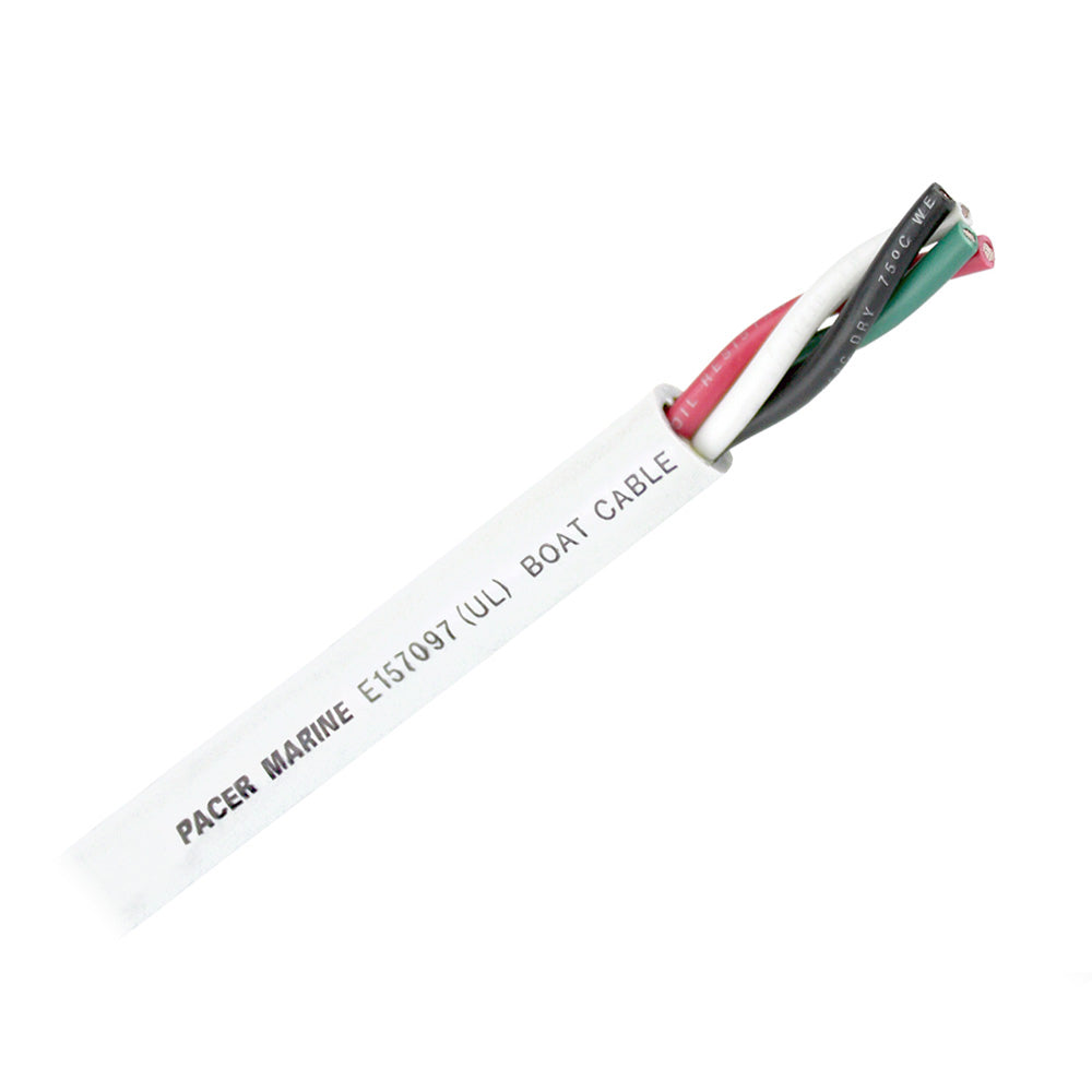 Pacer Round 4 Conductor Marine Cable, 16 AWG/500ft – UL Listed, Made in USA