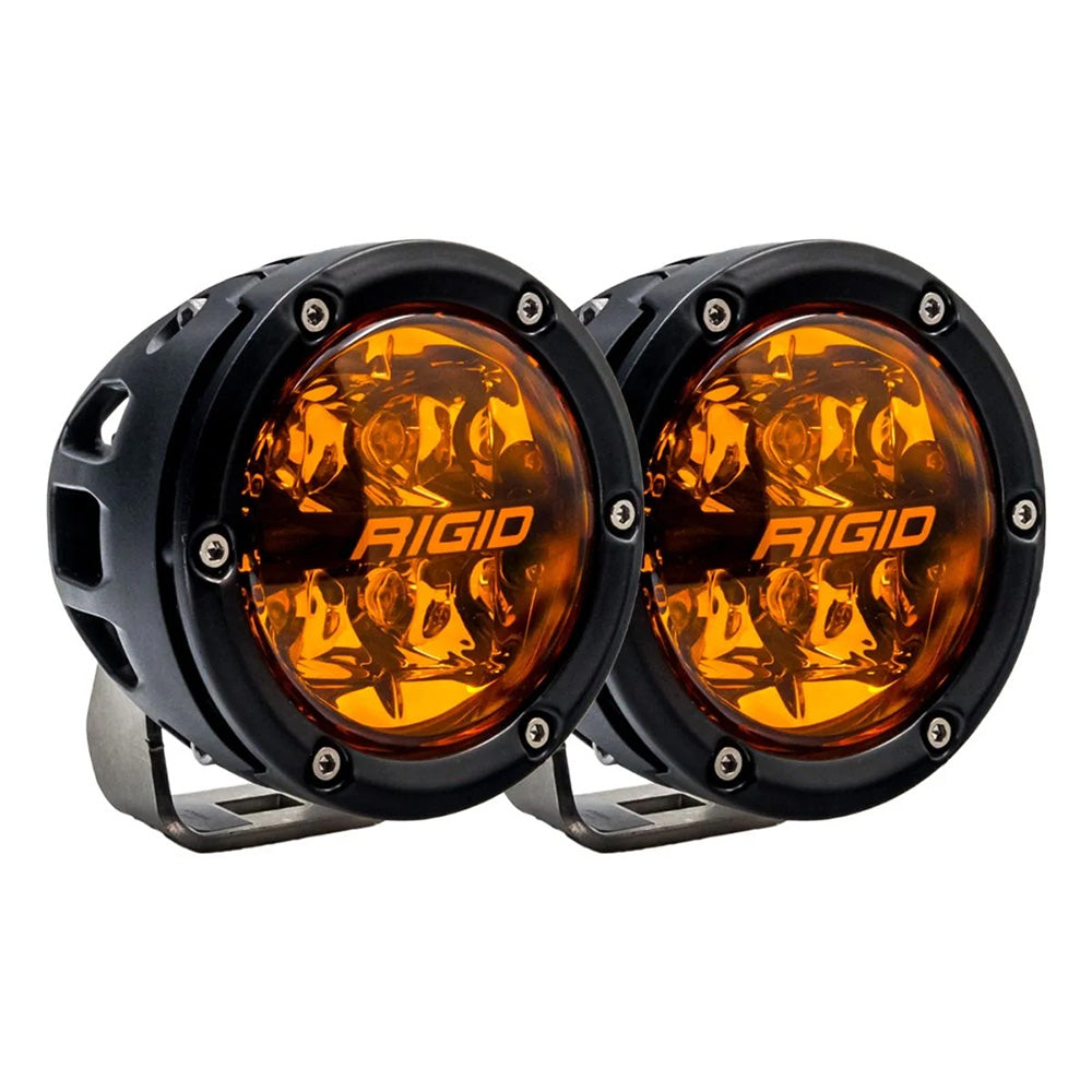 RIGID Industries 360-Series 4" LED Spot Lights, Amber PRO Lens – Pair