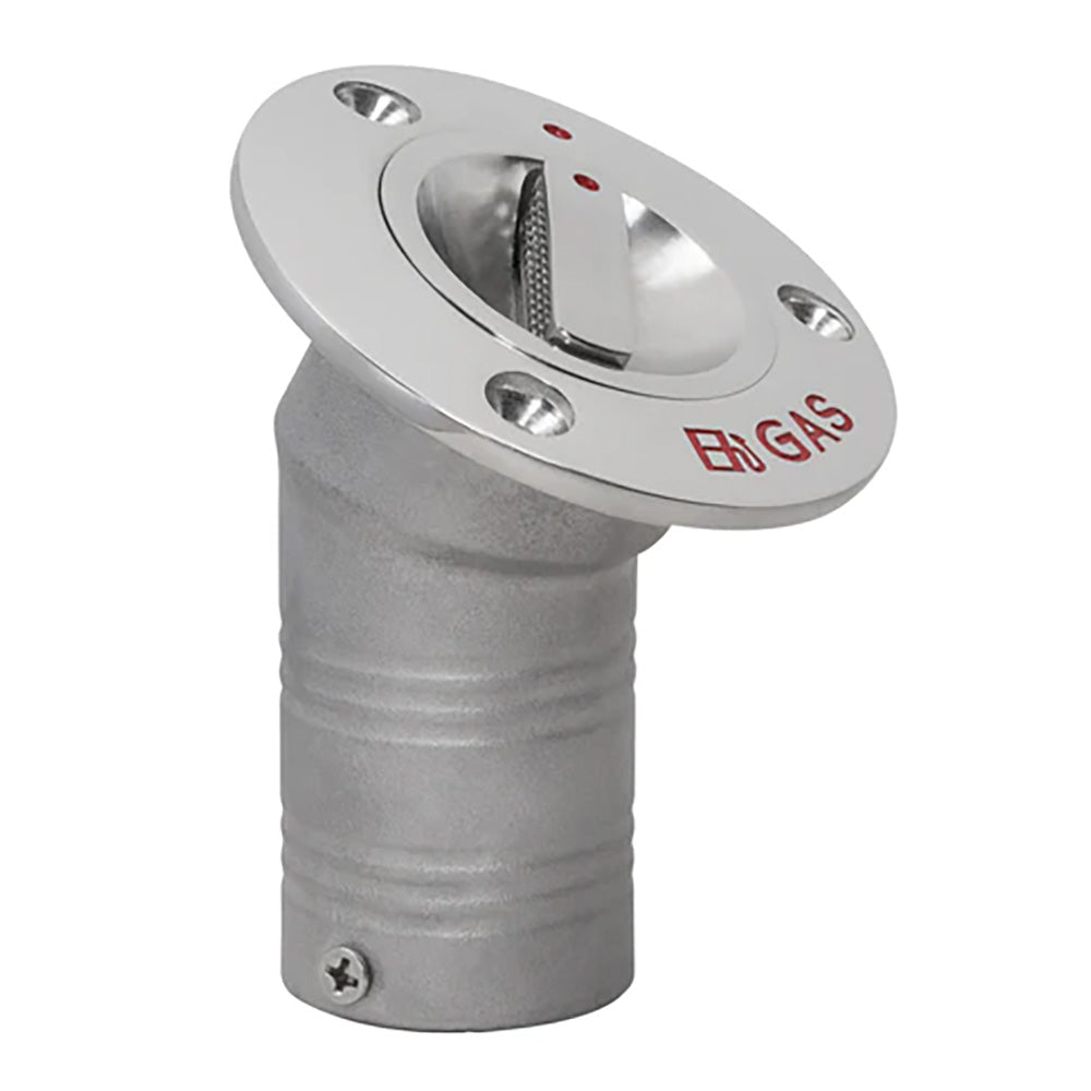 Whitecap EPA Pull-Up Gas Deck Fill with Vent, 30° Angle, 1-1/2" Hose