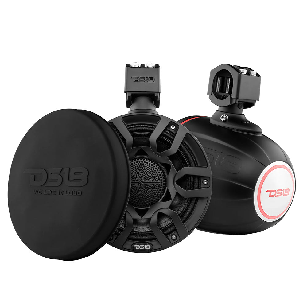 DS18 HYDRO 8 in. Marine Tower Speakers with RGB LED Lights, Pair, NXL-X8PRO/BK