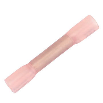 Pacer 22-18 AWG Heat Shrink Butt Connectors, Red, 25-Pack