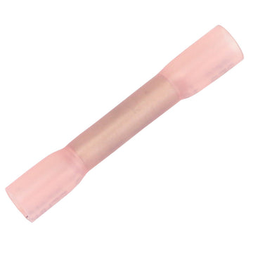 Pacer 22-18 AWG Heat Shrink Butt Connectors, Red - 100 Pack (UL/CSA/RoHS)