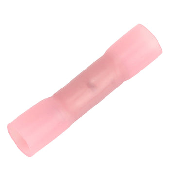 Pacer 8 AWG Heat Shrink Butt Connector, Pink, 25-Pack – UL/CSA Compliant