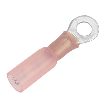 Pacer 22-18 AWG Heat Shrink Ring Terminal, #8 Stud, 25-Pack – Marine Grade