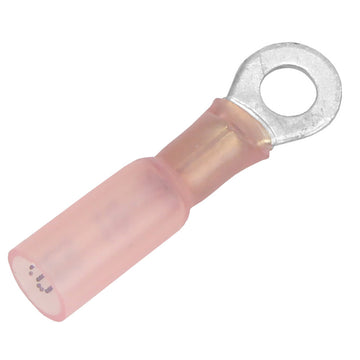 Pacer 22-18 AWG Heat Shrink Ring Terminals, #8 Stud, 100-Pack