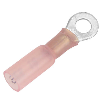 Pacer 22-18 AWG Heat Shrink Ring Terminal, #10 Stud, 25 Pack