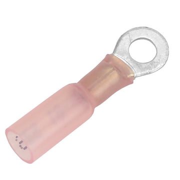 Pacer 22-18 AWG Heat Shrink Ring Terminal, #10 Stud, 100-Pack