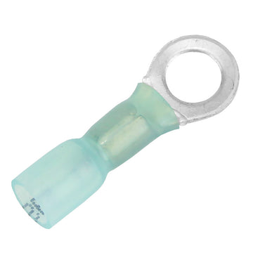 Pacer Heat Shrink Ring Terminal, 16-14 AWG, 1/4" Stud, 100-Pack