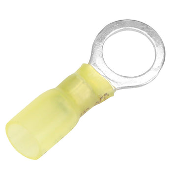 Pacer 12-10 AWG Heat Shrink Ring Terminal, 3/8 in. Stud, 25 Pack