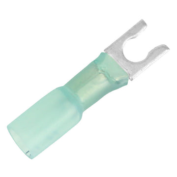 Pacer Group 16-14 AWG Heat Shrink Spade Terminal, #10 Stud, Blue (100-Pack)